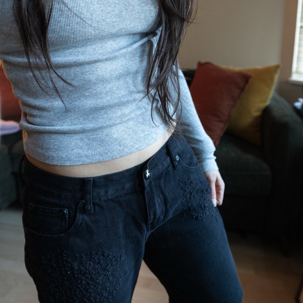 One Teaspoon Black Distressed Jeans